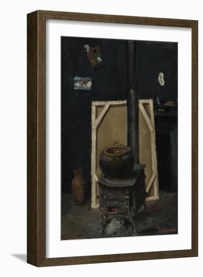 The Stove in the Studio, Ca 1865-Paul Cézanne-Framed Giclee Print