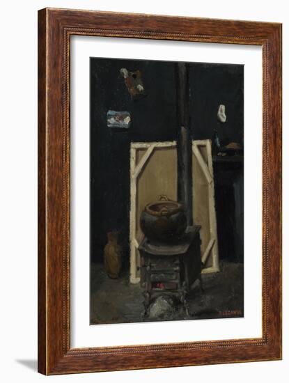 The Stove in the Studio, Ca 1865-Paul Cézanne-Framed Giclee Print