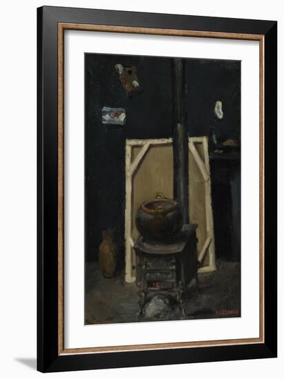 The Stove in the Studio, Ca 1865-Paul Cézanne-Framed Giclee Print