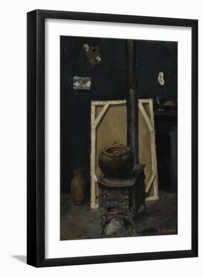 The Stove in the Studio, Ca 1865-Paul Cézanne-Framed Giclee Print