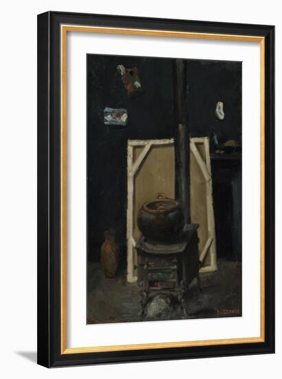 The Stove in the Studio, Ca 1865-Paul Cézanne-Framed Giclee Print