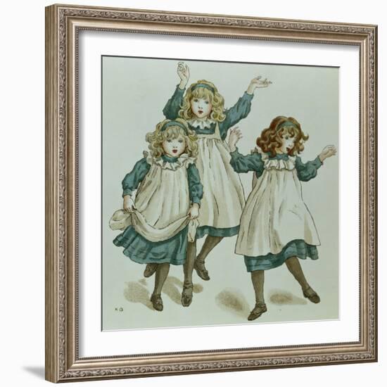 The Strains of Polly Flinders, from 'April Baby's Book of Tunes' 1900-Kate Greenaway-Framed Giclee Print