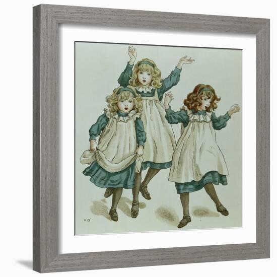 The Strains of Polly Flinders, from 'April Baby's Book of Tunes' 1900-Kate Greenaway-Framed Giclee Print