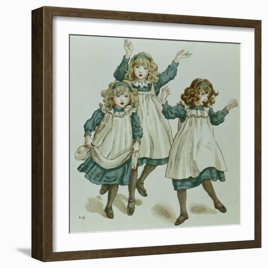 The Strains of Polly Flinders, from 'April Baby's Book of Tunes' 1900-Kate Greenaway-Framed Giclee Print