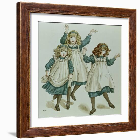 The Strains of Polly Flinders, from 'April Baby's Book of Tunes' 1900-Kate Greenaway-Framed Giclee Print