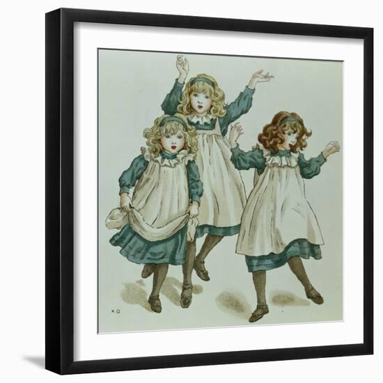 The Strains of Polly Flinders, from 'April Baby's Book of Tunes' 1900-Kate Greenaway-Framed Giclee Print