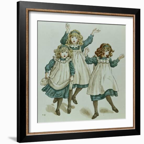 The Strains of Polly Flinders, from 'April Baby's Book of Tunes' 1900-Kate Greenaway-Framed Giclee Print