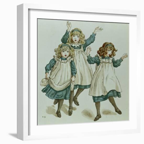 The Strains of Polly Flinders, from 'April Baby's Book of Tunes' 1900-Kate Greenaway-Framed Giclee Print