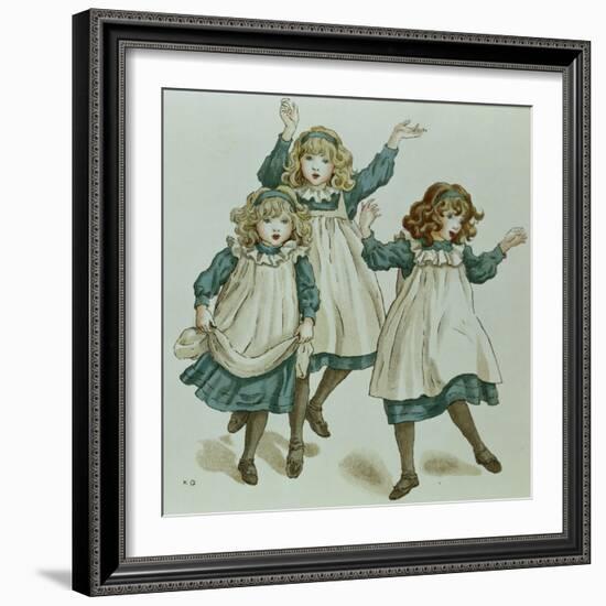 The Strains of Polly Flinders, from 'April Baby's Book of Tunes' 1900-Kate Greenaway-Framed Giclee Print