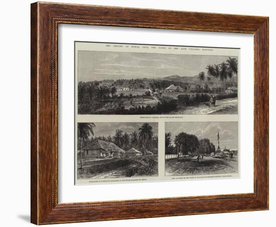 The Straits of Sunda, Java, the Scene of the Late Volcanic Eruption-null-Framed Giclee Print