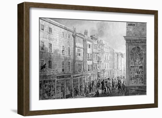 The Strand from the Corner of Villiers Street, 1824-George The Elder Scharf-Framed Giclee Print