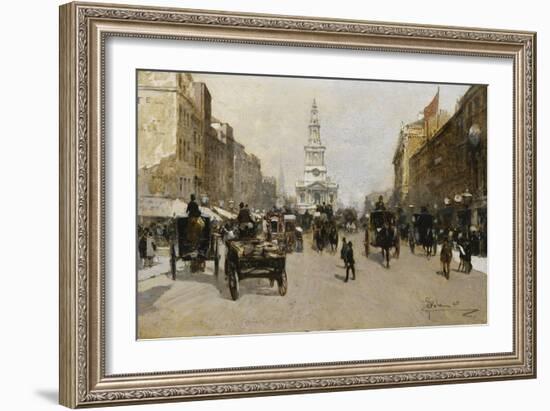 The Strand, London. 1888-Paolo Sala-Framed Giclee Print