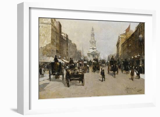 The Strand, London. 1888-Paolo Sala-Framed Giclee Print