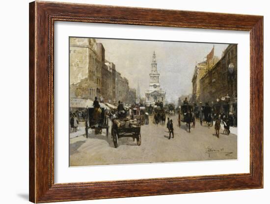 The Strand, London, 1888-Paolo Sala-Framed Giclee Print