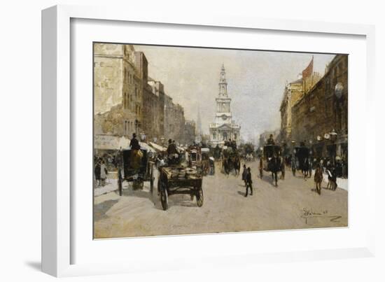 The Strand, London, 1888-Paolo Sala-Framed Giclee Print