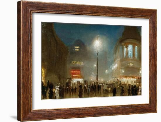 The Strand, London, at Theater Time-George Hyde-Pownall-Framed Giclee Print