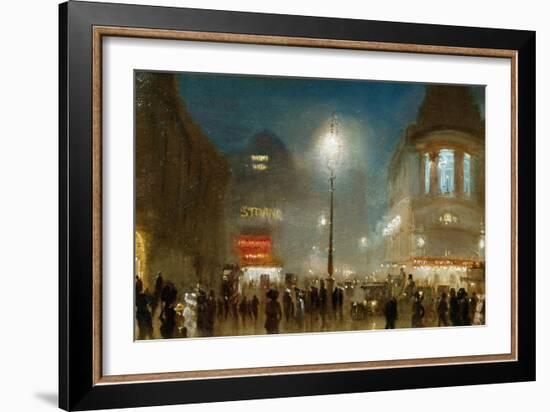 The Strand, London, at Theater Time-George Hyde-Pownall-Framed Giclee Print