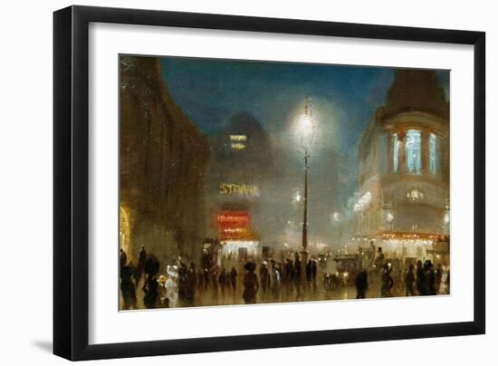 The Strand, London, at Theater Time-George Hyde-Pownall-Framed Giclee Print