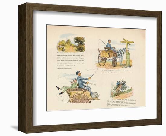 'The Strange Adventures of a Dog-Cart', 1888, (1946)-Randolph Caldecott-Framed Giclee Print