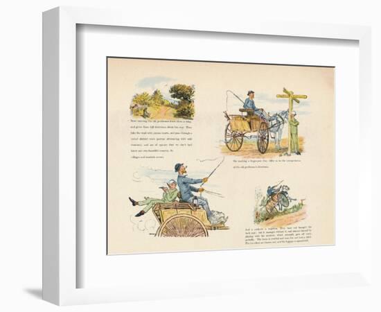 'The Strange Adventures of a Dog-Cart', 1888, (1946)-Randolph Caldecott-Framed Giclee Print