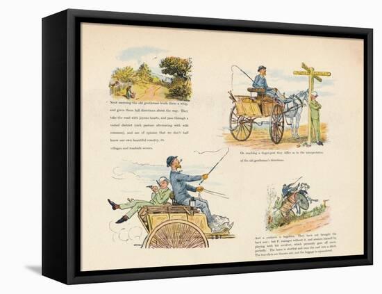 'The Strange Adventures of a Dog-Cart', 1888, (1946)-Randolph Caldecott-Framed Premier Image Canvas