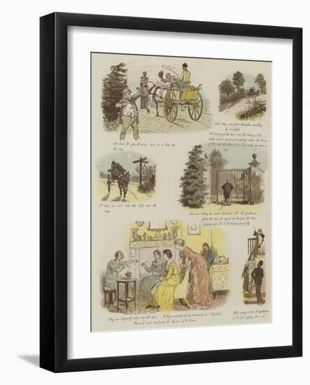 The Strange Adventures of a Dog-Cart-Randolph Caldecott-Framed Giclee Print