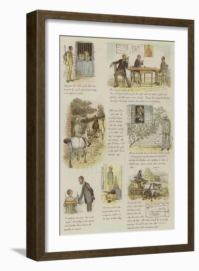 The Strange Adventures of a Dog-Cart-Randolph Caldecott-Framed Giclee Print