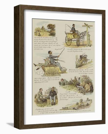 The Strange Adventures of a Dog-Cart-Randolph Caldecott-Framed Giclee Print