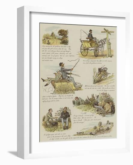 The Strange Adventures of a Dog-Cart-Randolph Caldecott-Framed Giclee Print