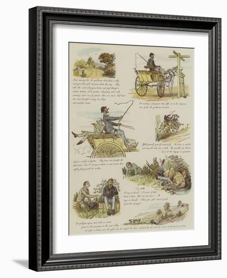 The Strange Adventures of a Dog-Cart-Randolph Caldecott-Framed Giclee Print