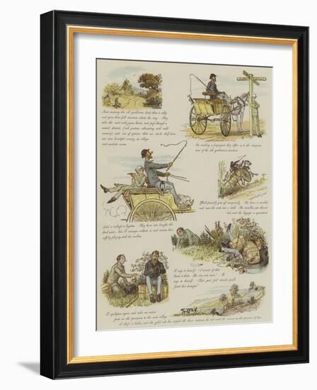 The Strange Adventures of a Dog-Cart-Randolph Caldecott-Framed Giclee Print