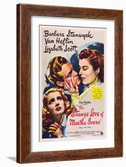 THE STRANGE LOVE OF MARTHA IVERS, Barbara Stanwyck, Van Heflin, Lizabeth Scott, 1946-null-Framed Art Print