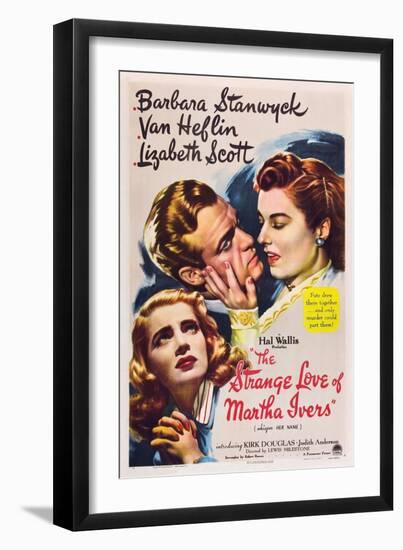 THE STRANGE LOVE OF MARTHA IVERS, Barbara Stanwyck, Van Heflin, Lizabeth Scott, 1946-null-Framed Premium Giclee Print