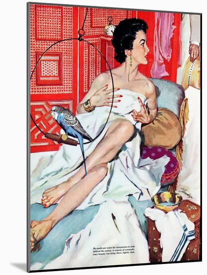 The Strange Woman  - Saturday Evening Post "Leading Ladies", October 17, 1953 pg.24-Bernard D'Andrea-Mounted Giclee Print