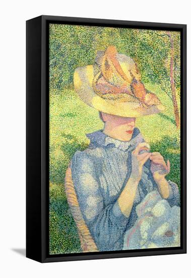 The Straw Hat, 1890-Theo Van Rysselberghe-Framed Premier Image Canvas