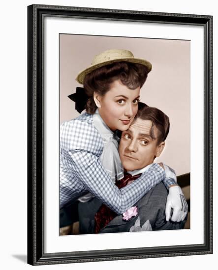 THE STRAWBERRY BLONDE, Olivia De Havilland, James Cagney, 1941-null-Framed Photo