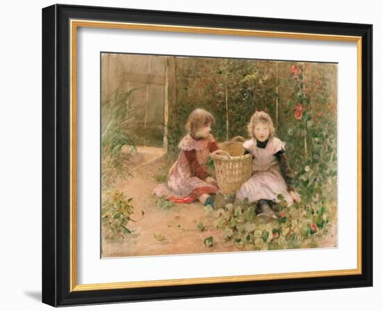 The Strawberry Patch-Hector Caffieri-Framed Giclee Print