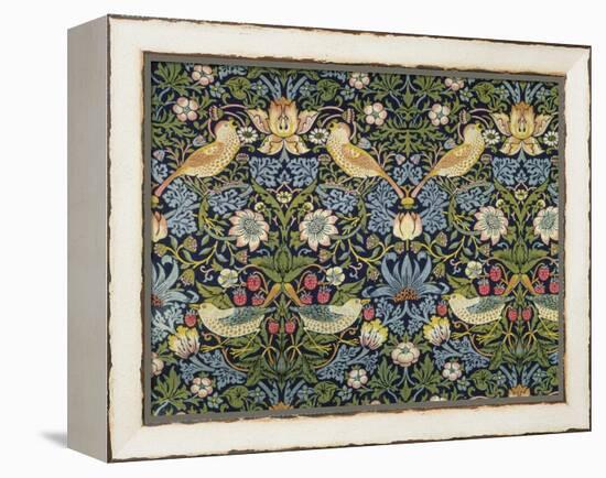 'The Strawberry Thief' Textile Designed by William Morris (1834-96) 1883 (Printed Cotton)-William Morris-Framed Premier Image Canvas