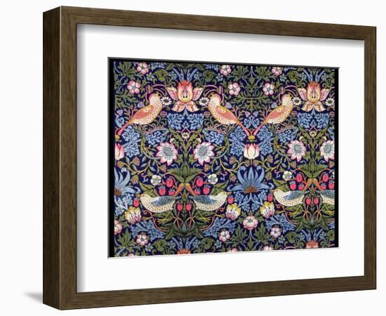 'The Strawberry Thief', textile designed by William Morris, 1883-William Morris-Framed Premium Giclee Print