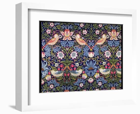 'The Strawberry Thief', textile designed by William Morris, 1883-William Morris-Framed Premium Giclee Print