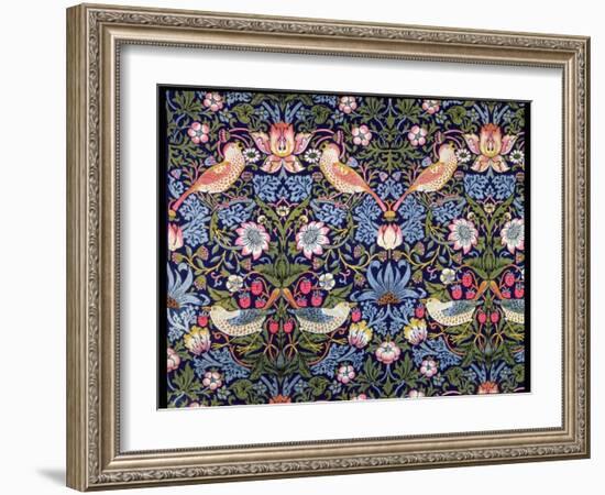 'The Strawberry Thief', textile designed by William Morris, 1883-William Morris-Framed Giclee Print