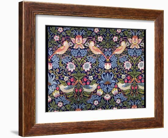 'The Strawberry Thief', textile designed by William Morris, 1883-William Morris-Framed Giclee Print