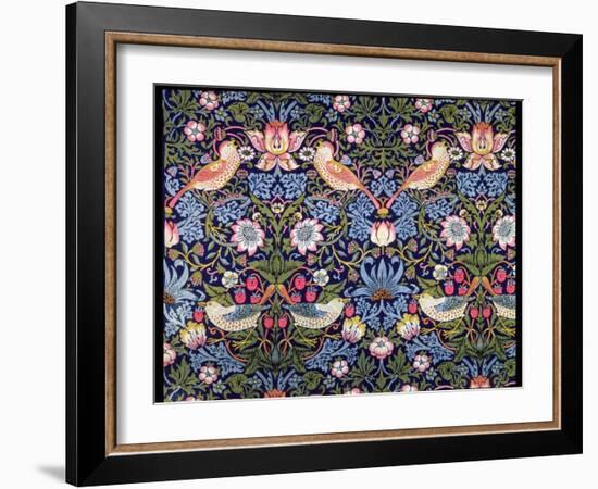 'The Strawberry Thief', textile designed by William Morris, 1883-William Morris-Framed Giclee Print