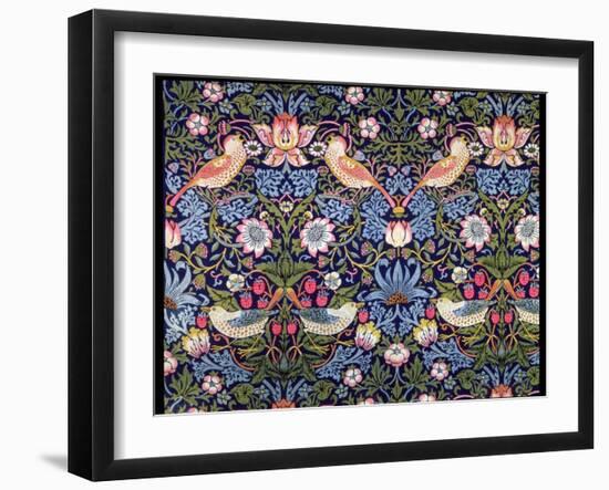 'The Strawberry Thief', textile designed by William Morris, 1883-William Morris-Framed Giclee Print