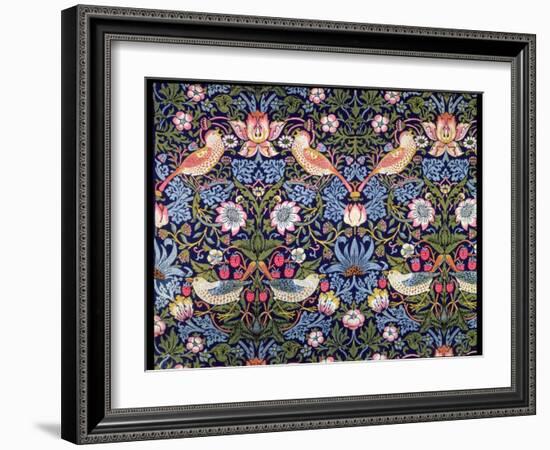 'The Strawberry Thief', textile designed by William Morris, 1883-William Morris-Framed Giclee Print