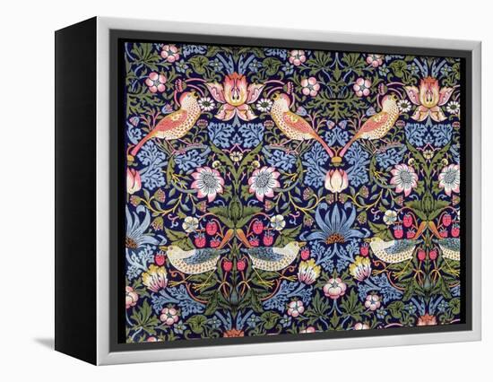 'The Strawberry Thief', textile designed by William Morris, 1883-William Morris-Framed Premier Image Canvas