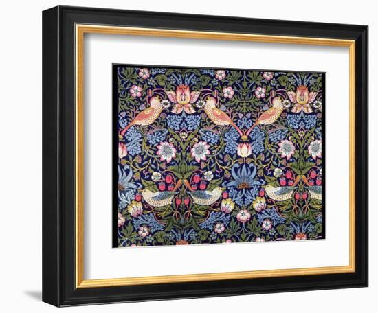 'The Strawberry Thief', textile designed by William Morris, 1883-William Morris-Framed Giclee Print