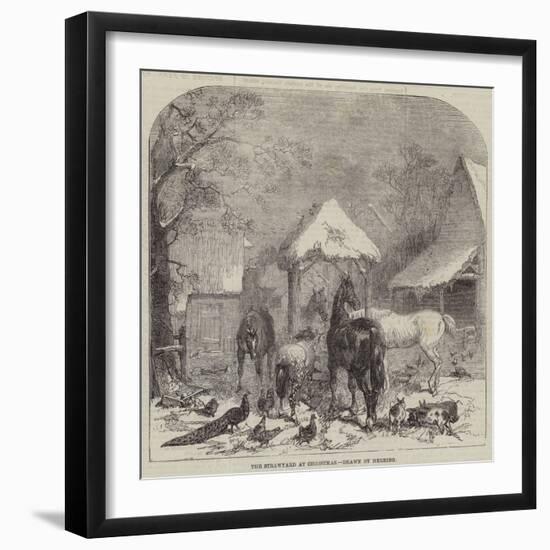 The Strawyard at Christmas-null-Framed Giclee Print