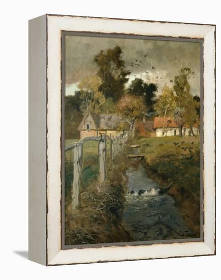 The Stream, C.1895-Fritz Thaulow-Framed Premier Image Canvas