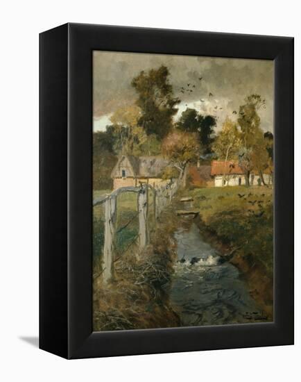 The Stream, C.1895-Fritz Thaulow-Framed Premier Image Canvas